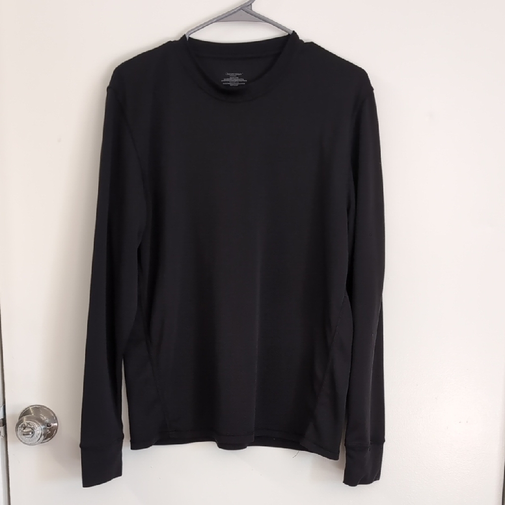 Classic Black Long Sleeve Tee Crew Neck